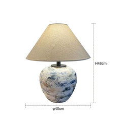 Creative Retro Ceramic LED Table Lamp Bedroom Decor