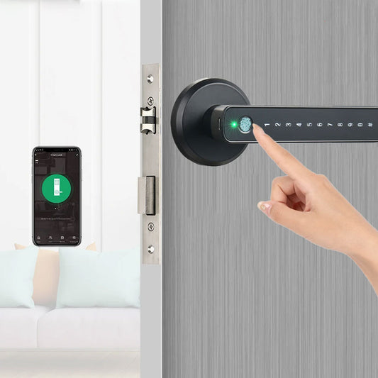 Smart Door Lock Fingerprint Password and APP Unlock