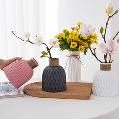 Modern Wave Water Ripple Plastic Vase for Chic Decor