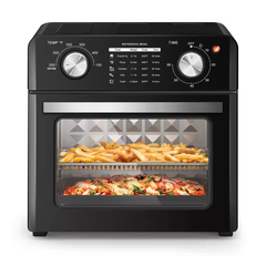 Toaster Oven, 4-Slice, Black SS Geek Chef 10 QT Air Fryer