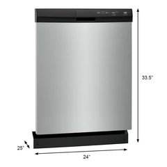 5 Cycles, 49 dBA 24" Top Control Dishwasher, Stainless Steel