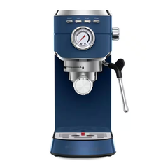 2 cup Espresso Machine Blue Stainless Steel Semi-Auto