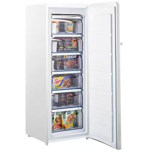 Classic Retro 5.5 cu. ft. Manual Defrost Retro Upright Freezer in Marshmallow White, ENERGY STAR