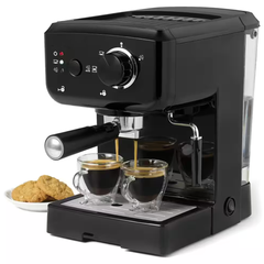 Cappuccino Machine 2 Cup Black Espresso