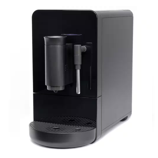 Frother & WiFi connected 1-Cup Black Espresso Machine with Grinder