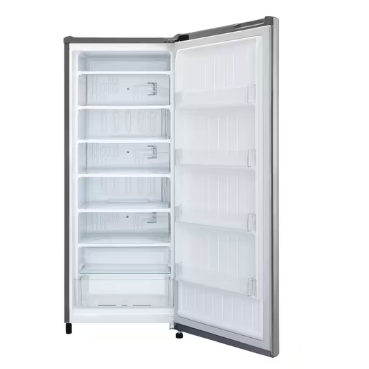 20 in. W. 6 cu. ft. Single Door Upright Freezer with Direct Cooling in Platinum Silver