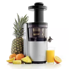 Rounded Front Design Silver Vertical Masticating Juicer