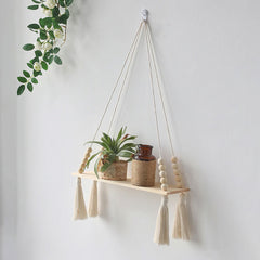 Macrame Wall Hanging Shelf for Stylish Decor