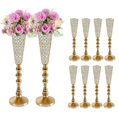 Glamorous Centerpieces Gold Crystal Flower Stands