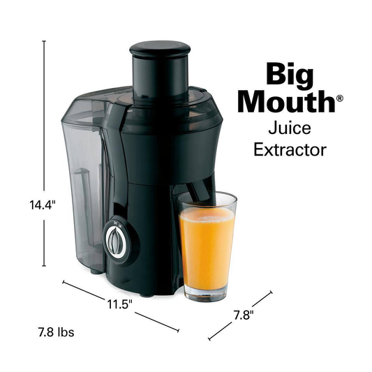 Juice Extractor 10 oz 800W Big Mouth Black Centrifugal