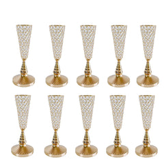 Glamorous Centerpieces Gold Crystal Flower Stands