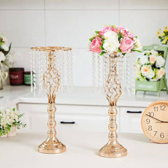 Glamorous Centerpieces Gold Crystal Flower Stands