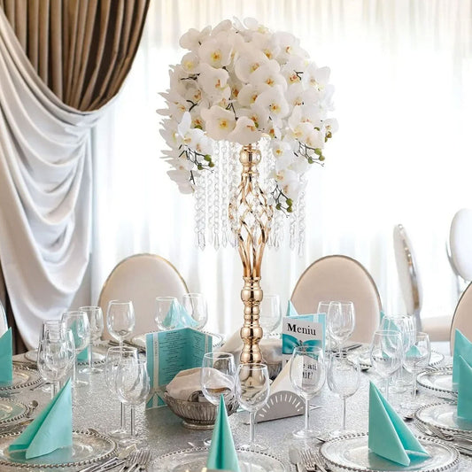 Glamorous Centerpieces Gold Crystal Flower Stands