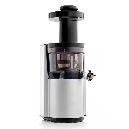 Rounded Front Design Silver Vertical Masticating Juicer