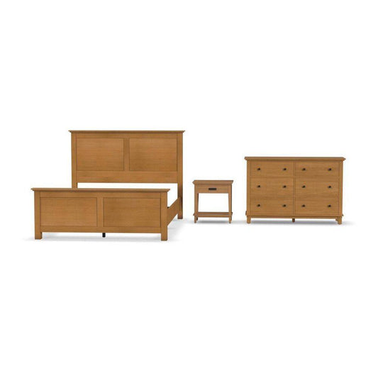 3-Piece Oak Park Oak Queen Bedroom Set